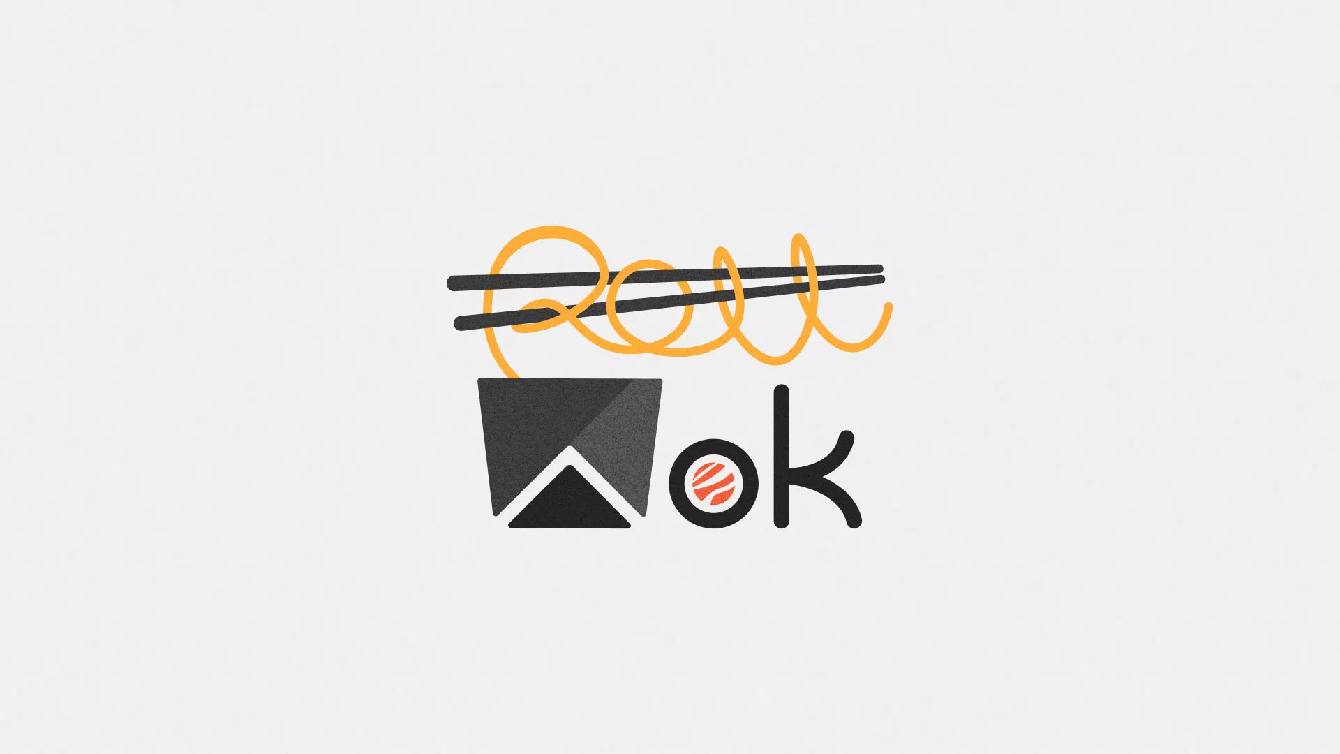Разработка логотипа суши-бара «Roll Wok Club» в Кургане